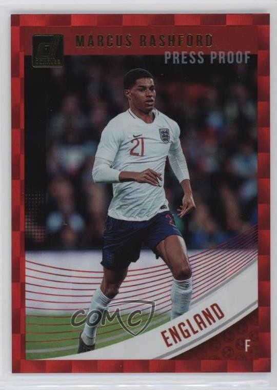 2018-19 Panini Donruss Press Proof Red Marcus Rashford #124 00e8