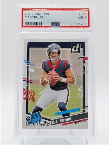 CJ STROUD 2023 DONRUSS RATED ROOKIE FOOTBALL TEXANS RC PSA 9 Q4320