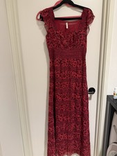 Free People Women's Red Floral Print