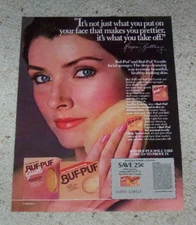 1984 print ad page - Buf-Puf face actress Morgan Brittany vintage 3M advertising