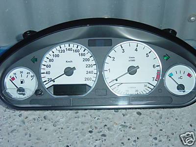 Tachoscheiben Design ''WEISS'' passend für BMW e36             01-15