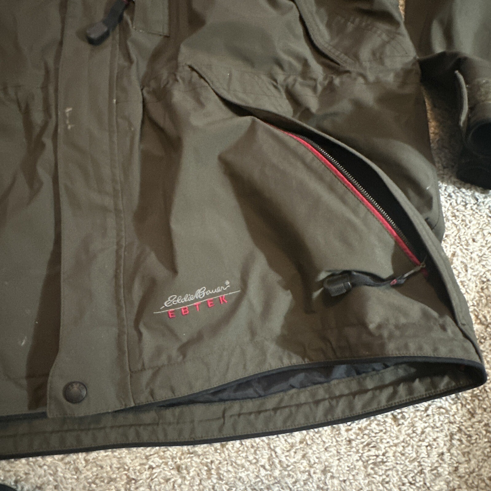 Vintage Eddie Bauer EBTEK GoreTex Full Zip Hooded Rain Ski Jacket Men’s L eBay