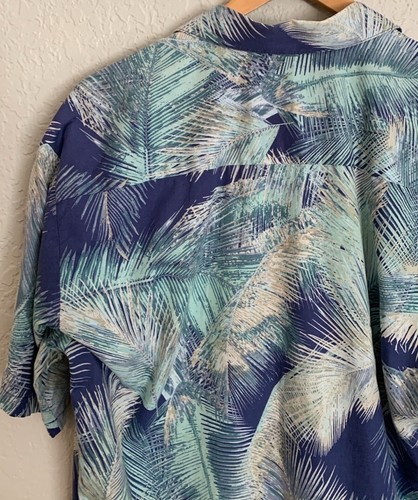 Tori Richard Herren Gr. M blau Hawaiihemd mit Knöpfen Baumwolle - Bild 8 von 8