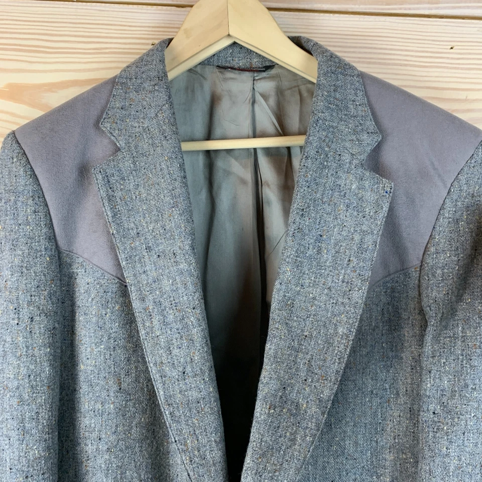 Abrigo Deportivo Sheplers Western 46L Gris EE. UU. Vaquero Rockabilly Blazer Chaqueta Foto 2 de 4