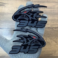 Eagle Hawk  Badges Emblem Red Eye Alpha for 345 , 2 Badges, Fender American