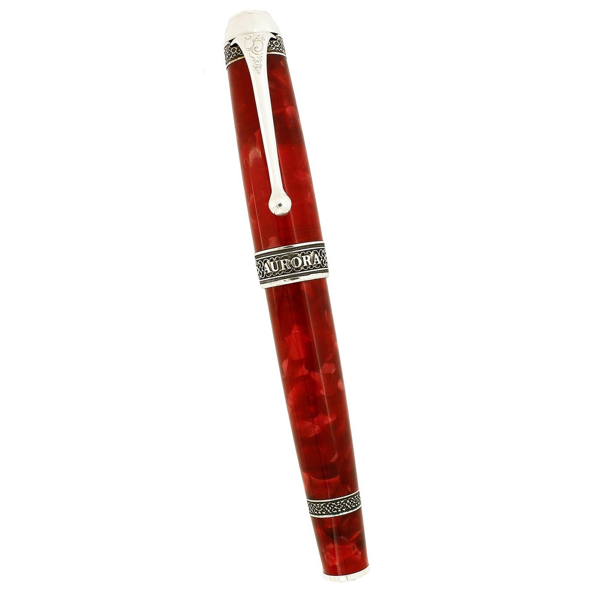 MINT 2004 AURORA 85TH ANNIVERSARY LE STERLING SILVER & RED MARBLED