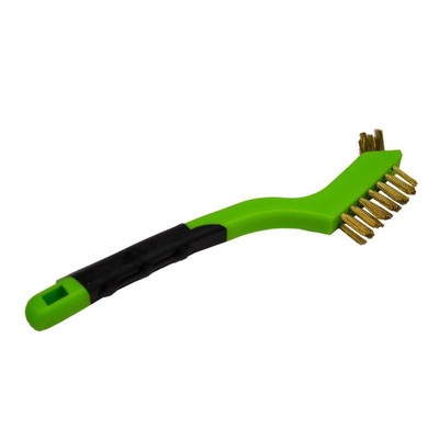 Forney 70489 Plastic Curved Handle Scratch Brush 0.006 Wire x 7-1/4 L in.