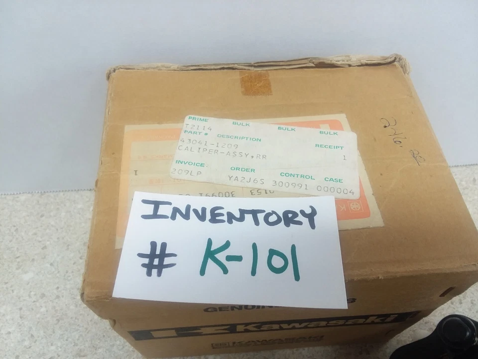 VTG NOS 1986 Kawasaki KX500 KX250 KX125 Rear Brake Caliper Assembly # 43041-1209 - Image 3 of 4
