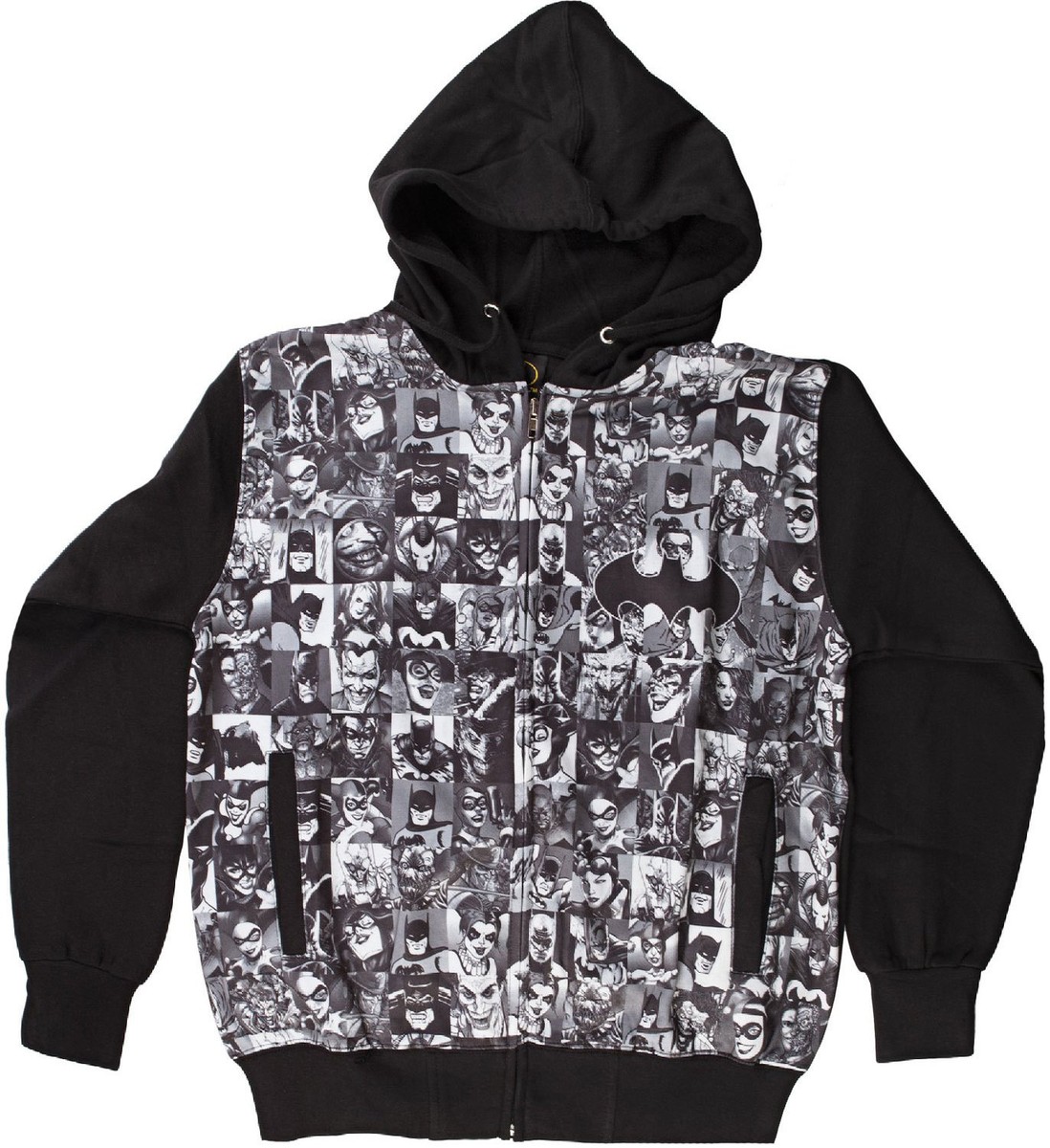 DC Comics Batman Checker Dye Sublimation Adult Zip Hoodie