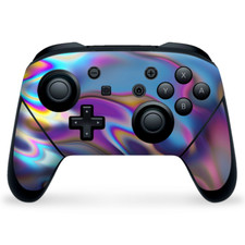 Nintendo Switch Pro Controller Skin Decal Vinyl Wrap - Opalescent oil Slick