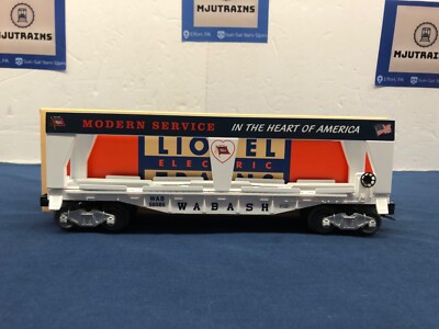 Lionel (LCCA) Wabash (White) Auto Loader Flat Car w/ (4) Cars 6-58585