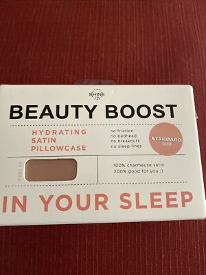Shine by Night Satin Beauty Boost 1 Standard Size Pillowcase Blush Pink  NEW!