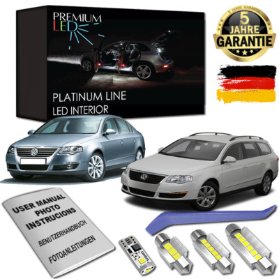 VW Passat B6 Variant 3C LED Innenraumbeleuchtung Komplett Set Weiß Canbus 3C5 3B