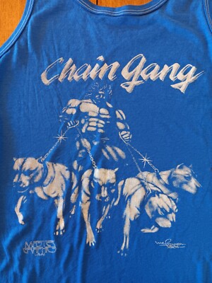 Vintage 80's Pitbull Master Graphics Hawaii Tank Top Pit Bulls