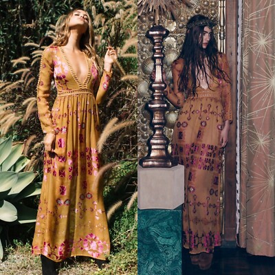 For Love And Lemons Barcelona Maxi Dress Size XS | eBay