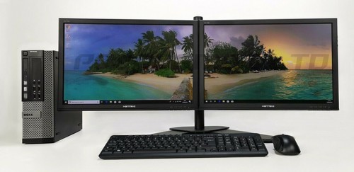 Doppio Schermo Monitor PC Computer Desktop Tower Set i3 i5 250 GB WINDOWS  10 WIFI | eBay