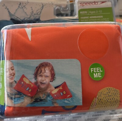 Speedo Armband Fabric Floaties 2 Piece Sz Ages 2-12 blue yellow orange Unisex