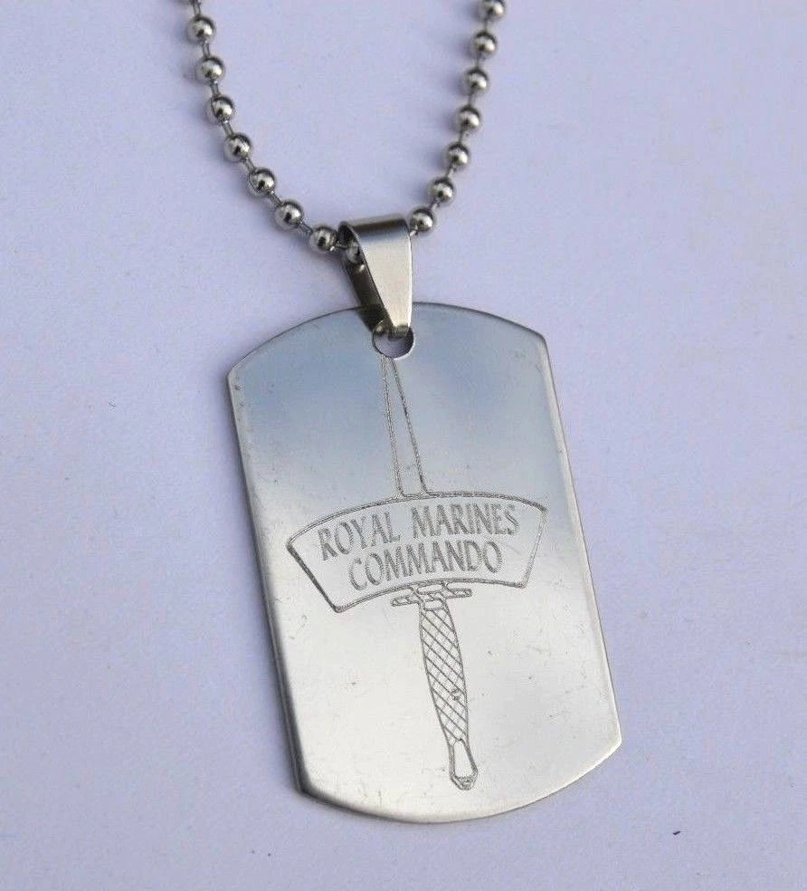 ROYAL MARINES COMMANDO DOG TAG PERSONALISED GIFT ENGRAVED WITH ANY
