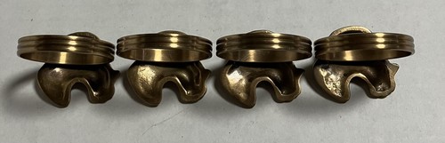 Park Designs French Hen Chicken Antique Brass Napkin Rings Set of 4 EUC - Picture 4 of 6