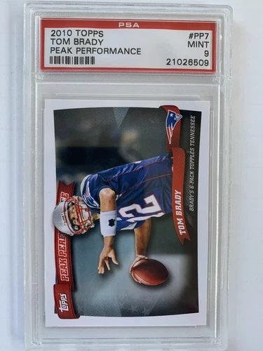 2010 Tom Brady Topps Peak Performance “Rare” PSA 9