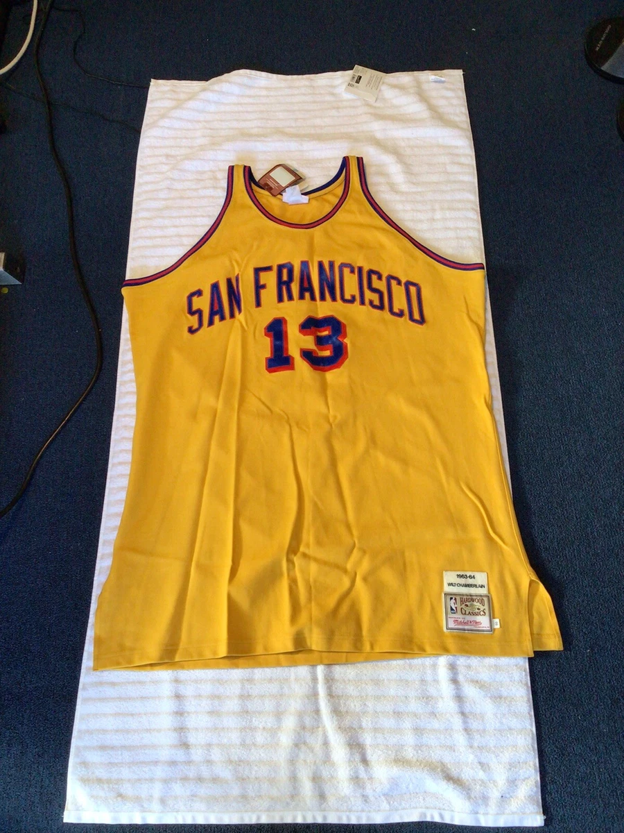 NWT MITCHELL & NESS WILT CHAMBERLAIN GOLDEN STATE / SAN FRAN WARRIORS  JERSEY 60