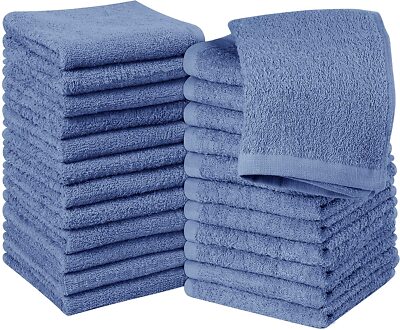 Pack of 24 Cotton Washcloths 12x12 inches for Finger and Face Utopia Towels