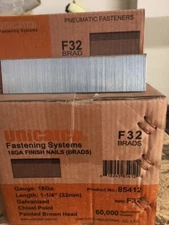 1 1/4" 18 Gauge Straight Brad Finish Nails 18 Ga.  (5,000/Bx.) (Case of 12)