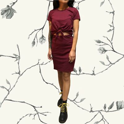 burgundy t shirt dress Down, Set, Chic T-Shirt In Maroon  Impressions Online Boutique crafted in our signature stretch cotton jersey. Discreet Maxi T Shirt Dress