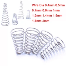 Wire Dia 0.4mm-2mm Conical Cone Compression Pressure Spring 304 Stainless Steel 