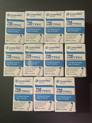 CenterWell True Metrix Diabetic Blood Glucose Test Strips 550pcs