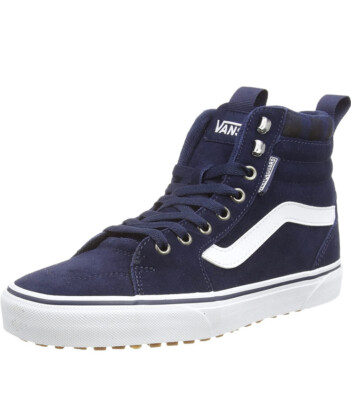 Vans Men's Hi-Top Trainers Sneaker              Size 8.5 Suede Dress Blues Plaid