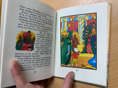1977 "RUPERT Et La Mite Noire" Livre Dur Petit De RUPERT OURS (P2) - Picture 12 of 12