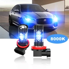 LED Headlight Conversion Kit H11 H16 H8 8000K Blue Fog Light Bulbs Bright Lamps