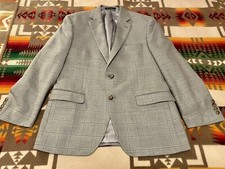 Lauren Ralph Lauren Sz 39 Wool Silk Blend Plaid Sport Coat Blazer
