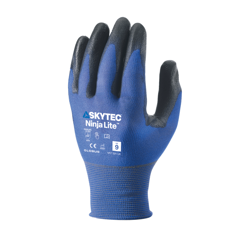 Skytec Ninja Flex Work Gloves Hand Protection Nylon Red/Black (10/XL