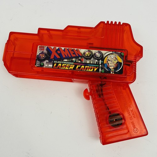 Contenedor electrónico de caramelos láser de colección X-Men vacío 1995 de Marvel Comics raro - Imagen 5 de 10