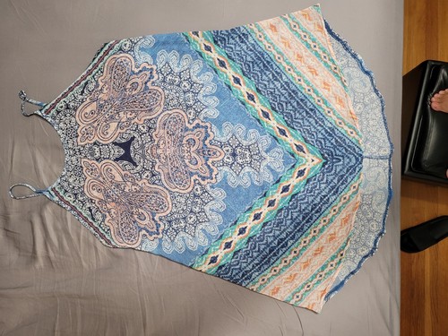 Ocean Pacific Op Women's Large Beach Coverup Cool Loose Hi Lo Tank Cami - Picture 7 of 11