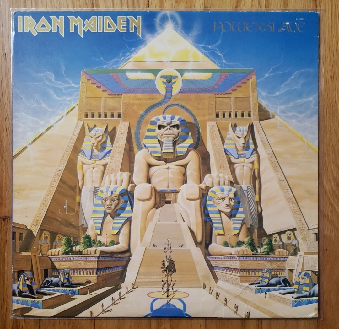 洋楽 Iron Maiden Powerslave LP Iron Maiden - Powerslave 1984 LP Vinyl SJ 12321 Orig Sterling