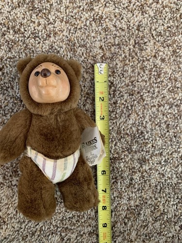 Robert Raikes Bear. Nursery Miniatures Plush, Wooded Face, Jointed Vtg 1990 - Picture 11 of 13