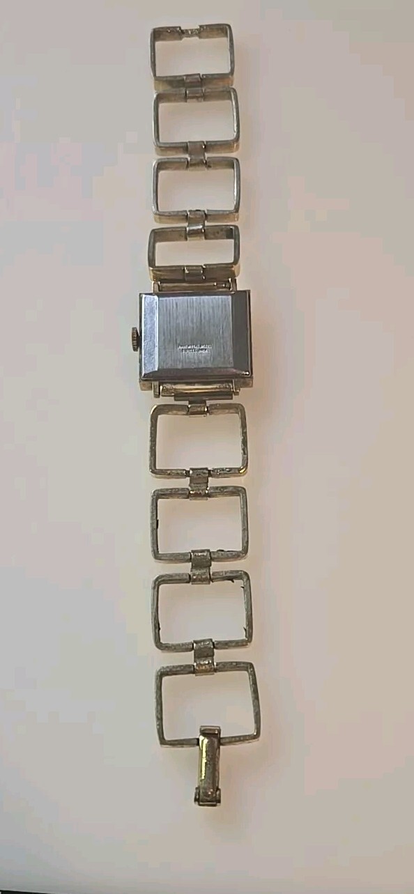 Ladies Wind Up Timex Watch Rectangular Open Link … - image 9