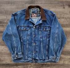 VTG Dunbrooke Upstream Outdoor Denim Jean Jacket Men's XL Weyerhaeuser Logo