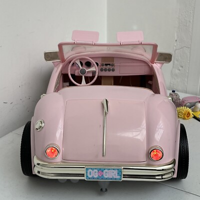 Voiture Cabriolet Rose Our Generation Pour Poupées 18" - Radio FM Incluse ! Compatible 18 Pouces