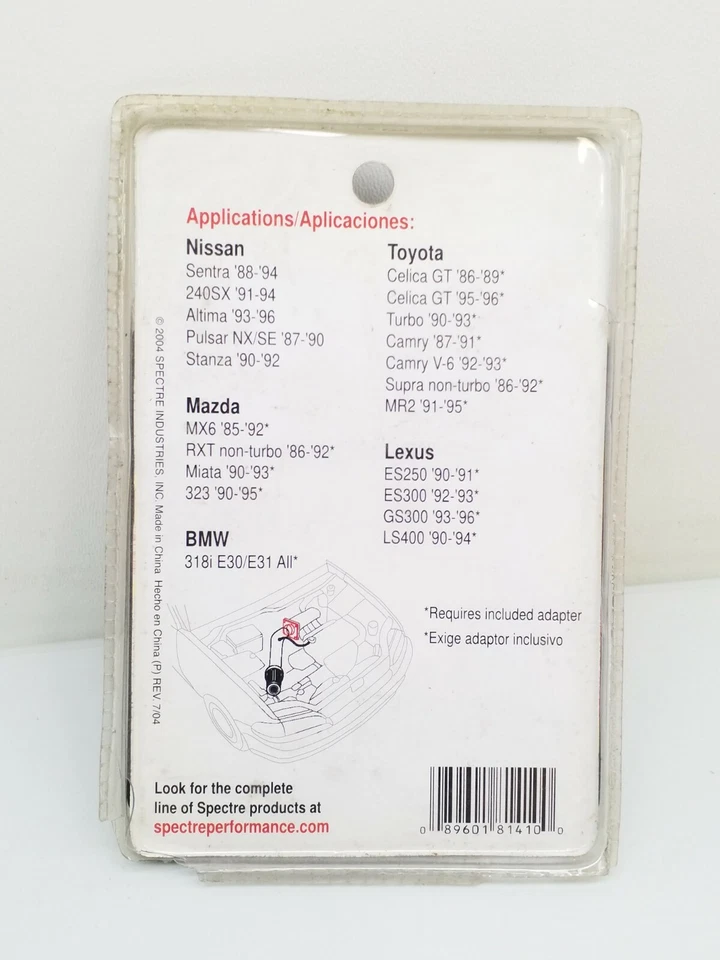 Adaptador de carrocería del acelerador 8141 Spectre Performance para Toyota Camry 1992 1993 V6 Foto 2 de 2