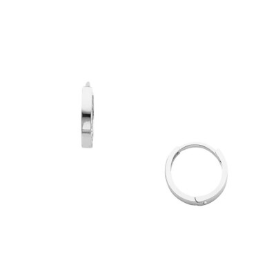 Gold 14K Weißgold 2 mm Quadratische Röhre Huggies Ohrringe