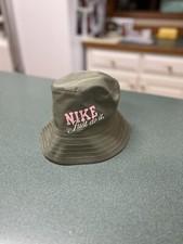 Nike Kids' Youth Bucket Hat - Size S/M Front Logo Just Do It Gray  Pink