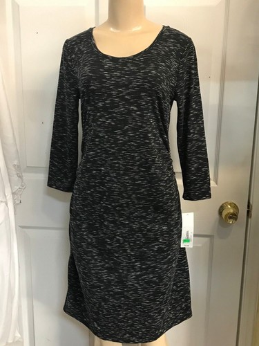 Sexy Liz Lange Maternity Black Spacedye Sleeve T-Shirt Dress - Picture 7 of 11
