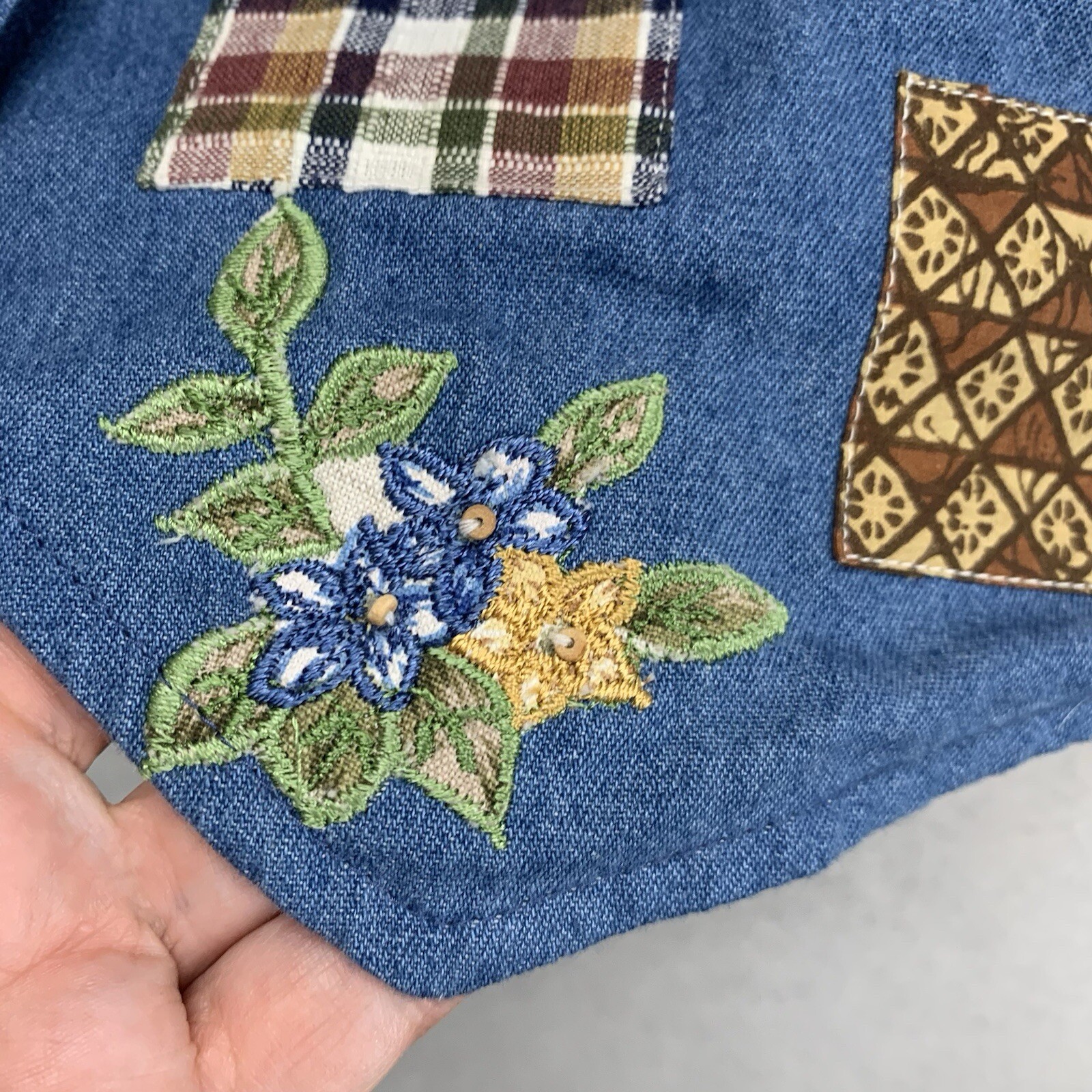 Vintage Casey Max Small Vest Patchwork Quilt Cott… - image 9