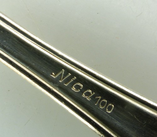 e10234 34 teiliges Dessertbesteck inklusive Vorleger 100er Silberauflage Nica - Picture 11 of 12