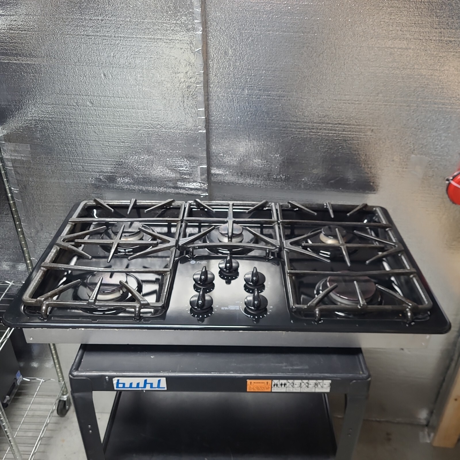 VIDEO 36" GE Profile Gas Range Built In Cooktop 5 Burner JGP963 READ