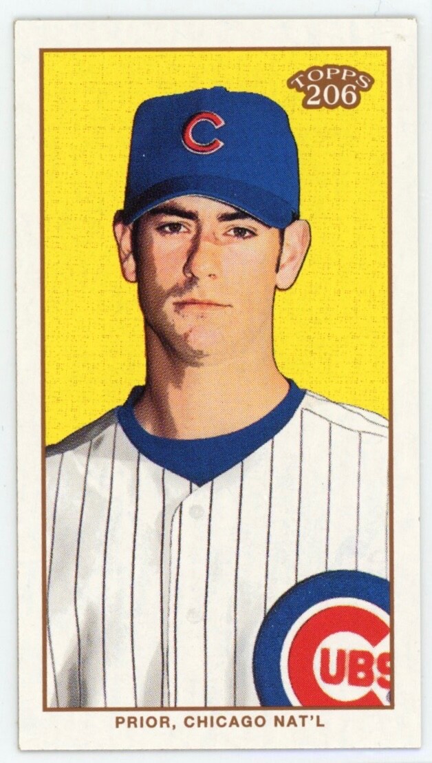 Mark Prior Reds Mark Prior- 2003 Topps 206 Yellow & Red Mini Parallels Lot #350 A & B ...